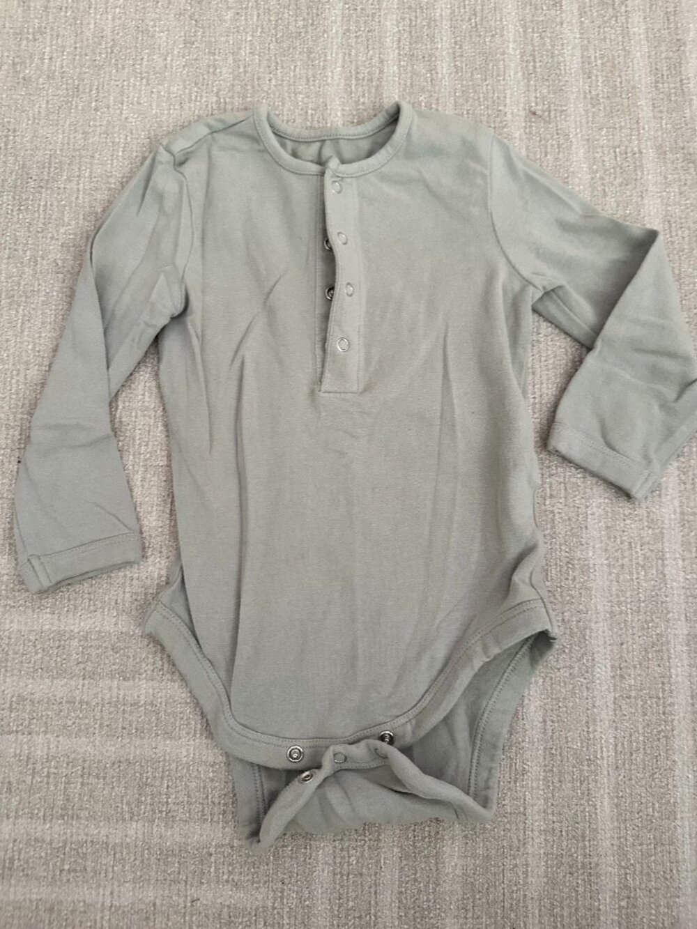 Pehr Grey Bodysuit Sz 12-18M - Organic Cotton, Never Worn!
